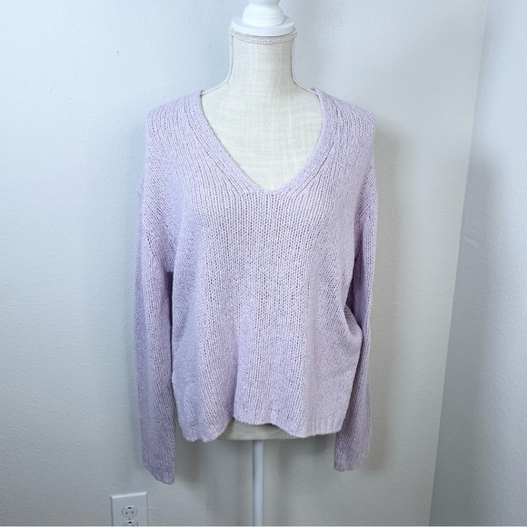 360 Sweater Lilac Neyla Silk Purple Sweater - Picture 10 of 13